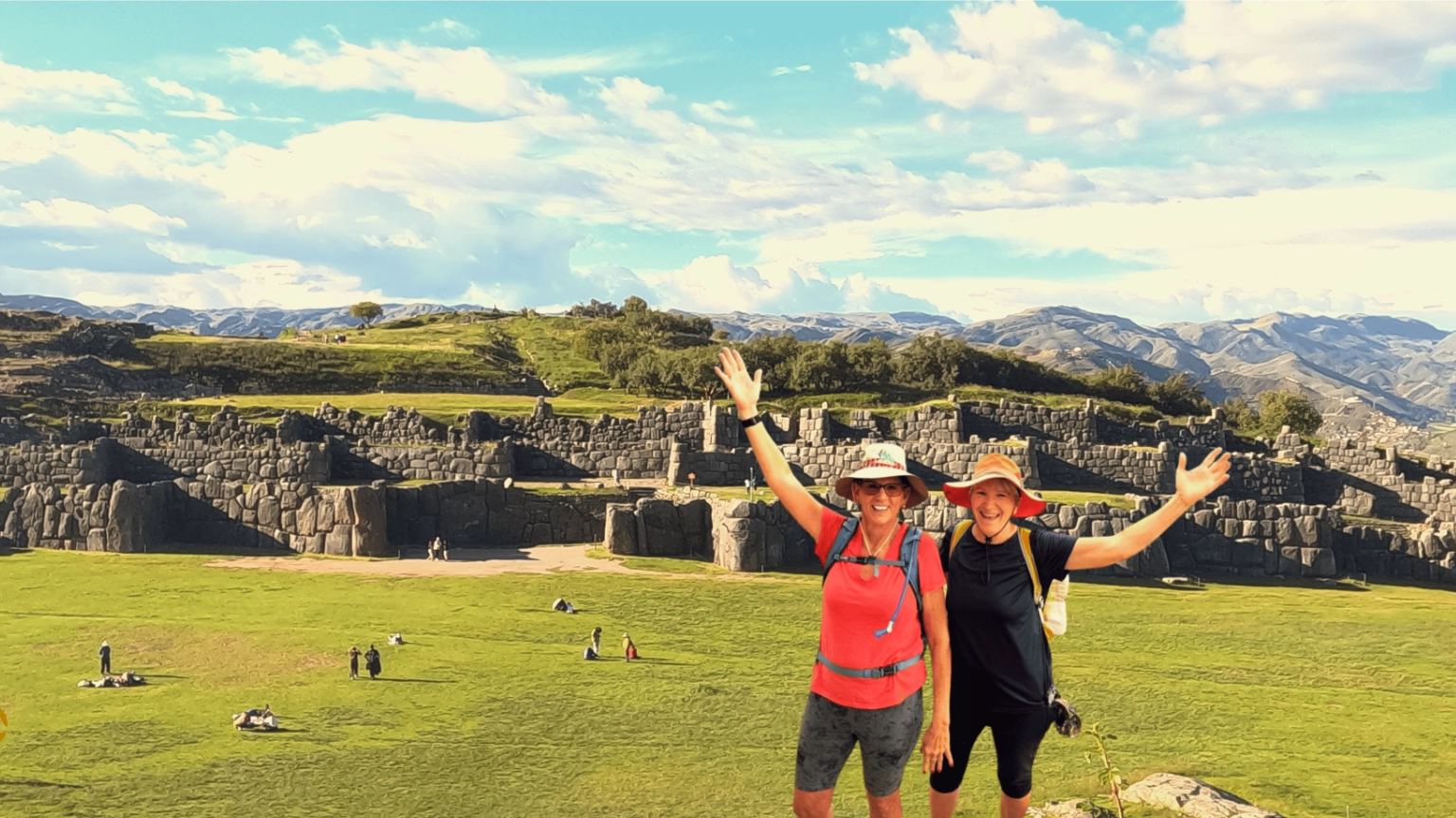 People in sacsayhuaman, Inca site in cusco
