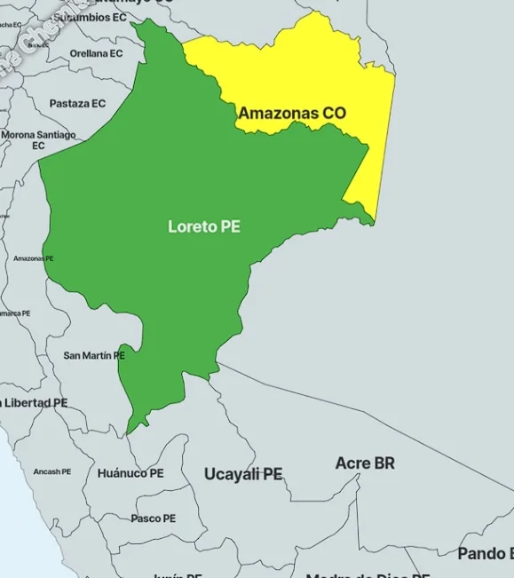 mapa de la selva peruana