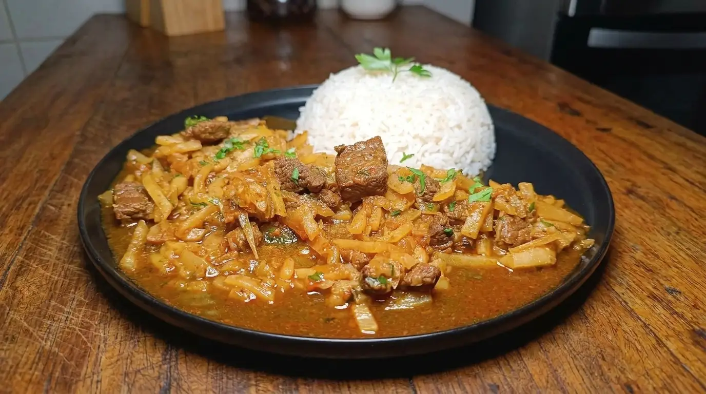 Olluquito con carne peruana