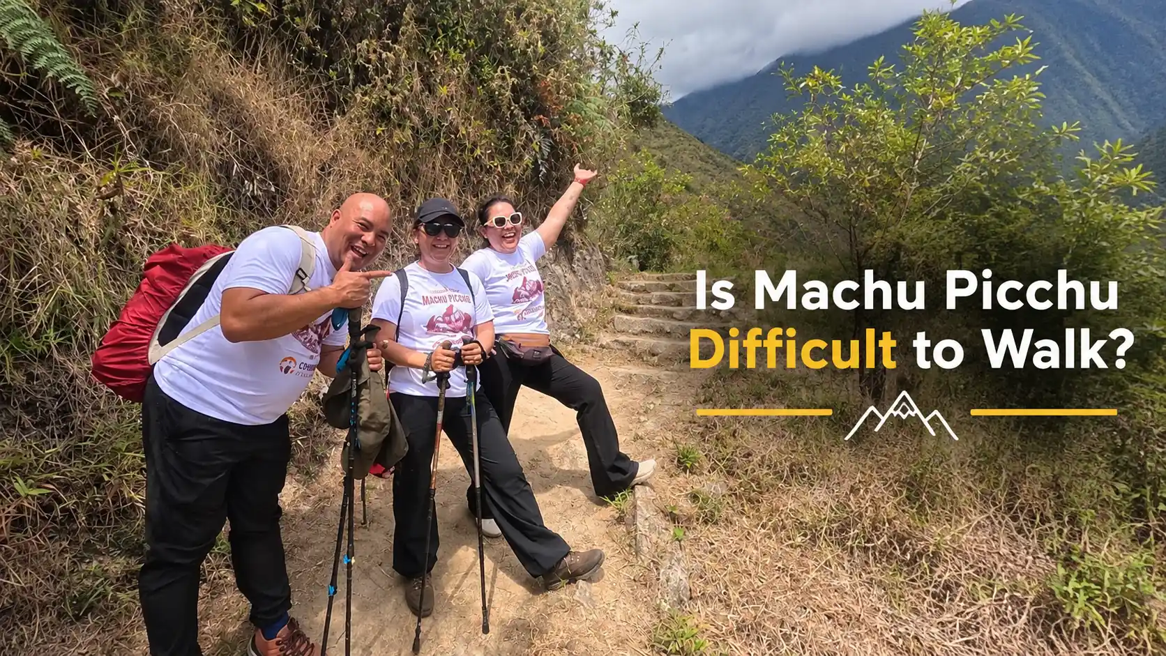 Travelers hiking near Machu Picchu while planning a Machu Picchu and Inca Trail trip for 2027