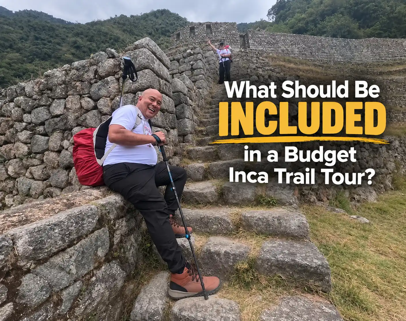 Group of travelers planning a budget Inca Trail tour for 2027 with scenic Andes mountain views in Peru