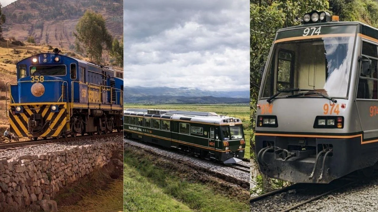 Comparison of PeruRail and Inca Rail trains operating routes through the Peruvian Andes