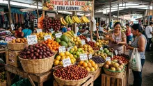 Peruvian Fruits of jungle in Market