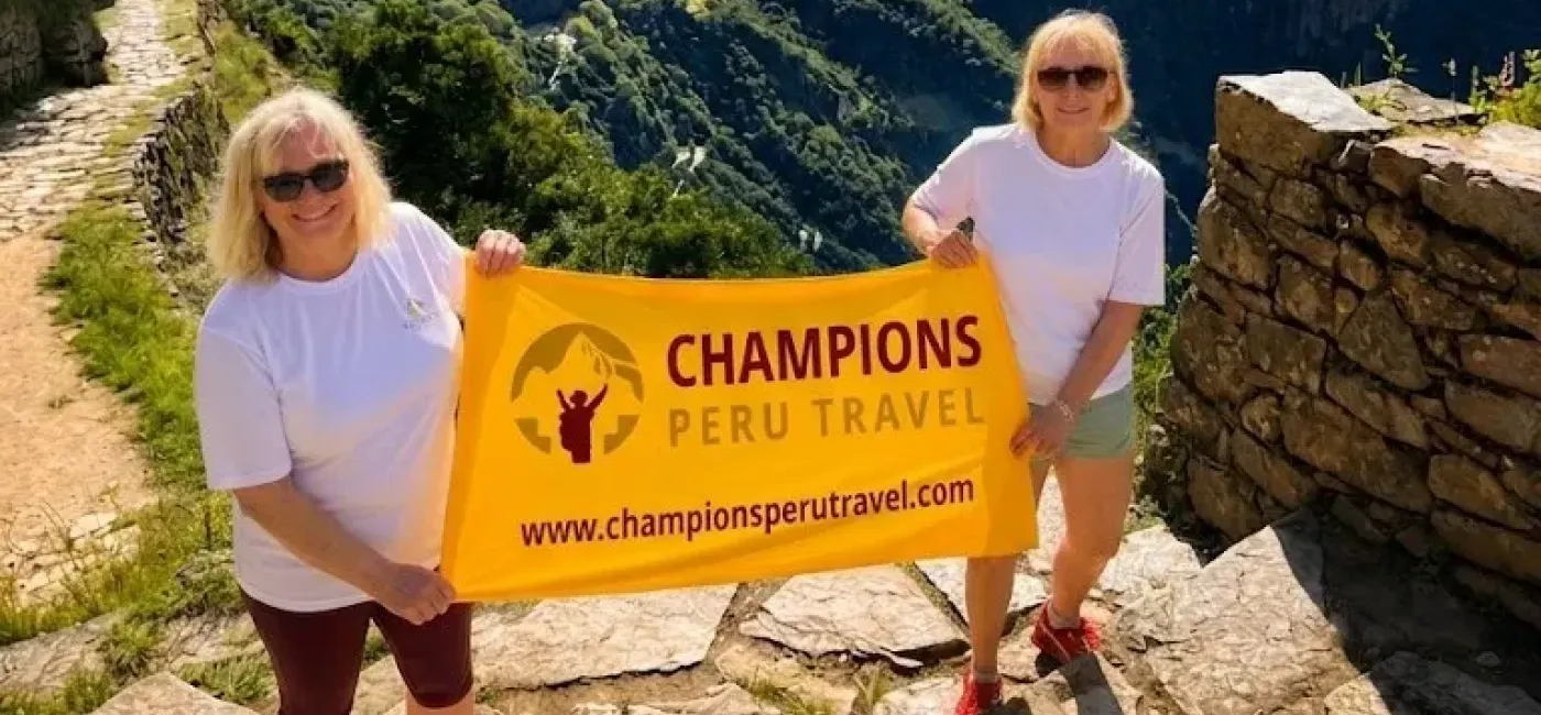 Our Hikers at SunGate - Inti Punko | Champions Peru Travel
