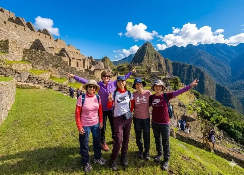 Machu Picchu guided tour with our travelers from China