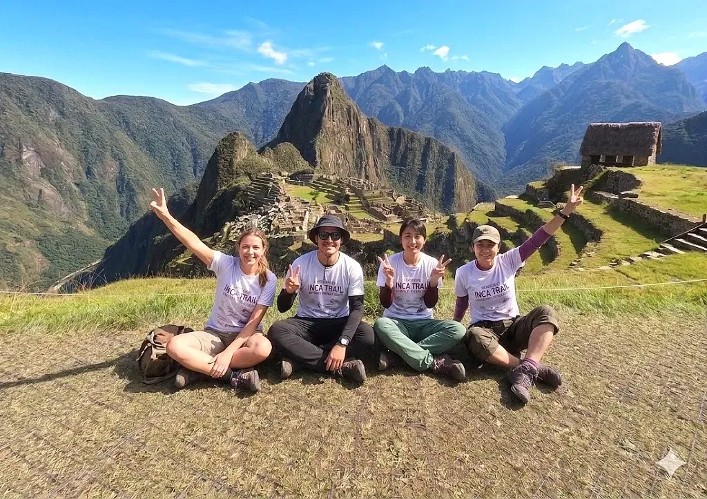 Our 2-Day Short Inca Trail hikers at Machu Picchu Circuit 1